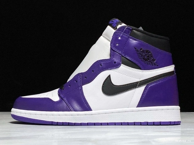 Air 1 Court White High Jordan Purple Retro 555088-500 0201